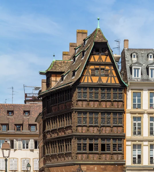 Idylliska Intryck Visar Kammerzell House Strasbourg Stad Vid Alsace Regionen — Stockfoto