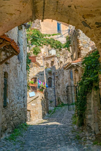Impresión Bussana Vecchia Una Antigua Ciudad Fantasma Región Liguria Italia —  Fotos de Stock