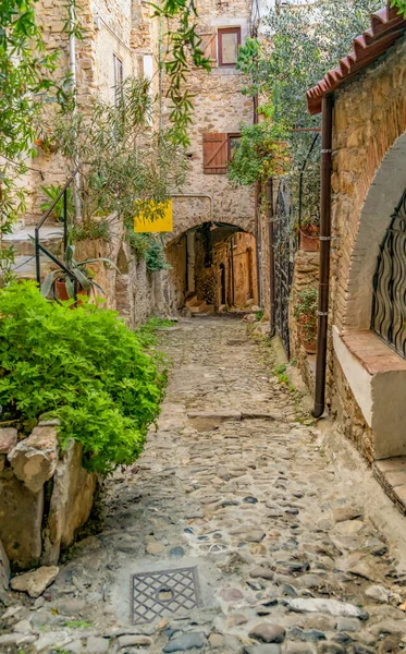 Talya Nın Liguria Bölgesinin Eski Hayalet Kasabası Bussana Vecchia Nın — Stok fotoğraf