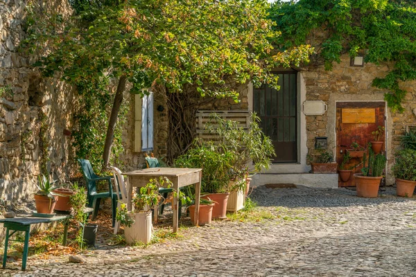 stock image Impression of Bussana Vecchia, a former ghost town of the Liguria region in Italy