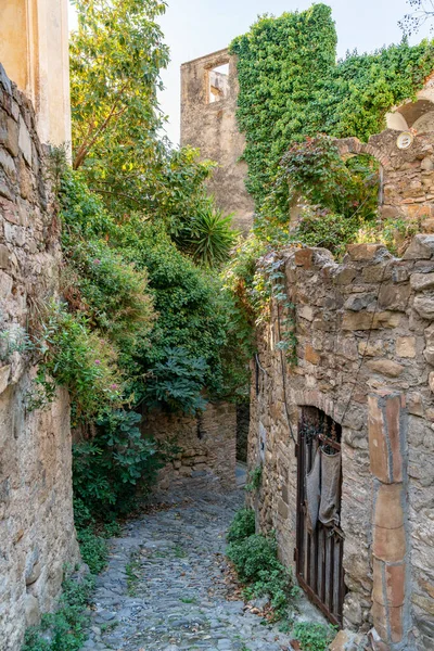 Impresión Bussana Vecchia Una Antigua Ciudad Fantasma Región Liguria Italia —  Fotos de Stock