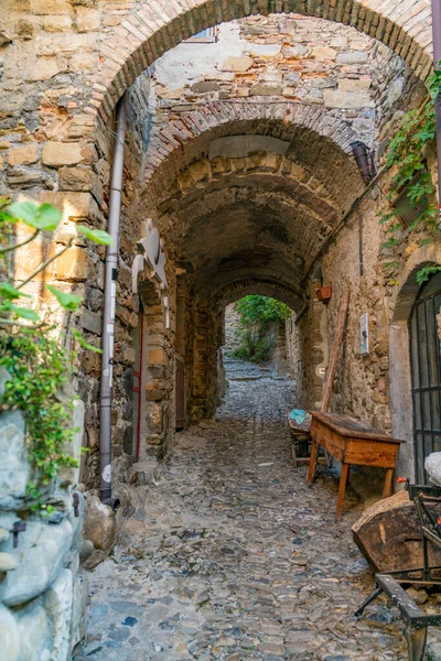 Impresión Bussana Vecchia Una Antigua Ciudad Fantasma Región Liguria Italia — Foto de Stock