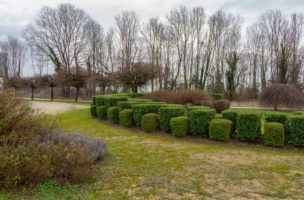 stock image Park scenery near the Douaumont Ossuary, a memorial located near Verdun in France