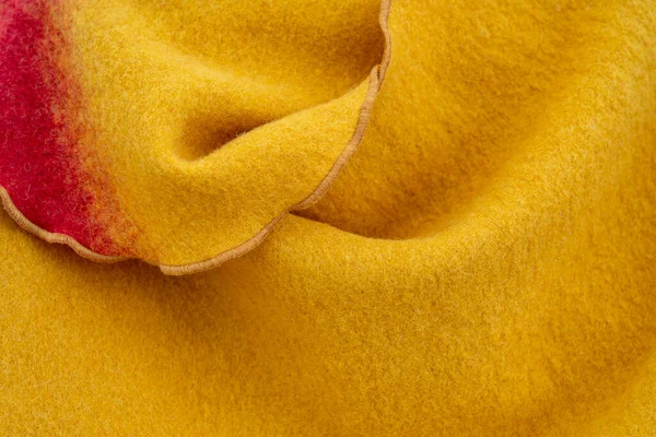 Principalmente Amarelo Quadro Completo Feltro Tecidos Close Tiro — Fotografia de Stock