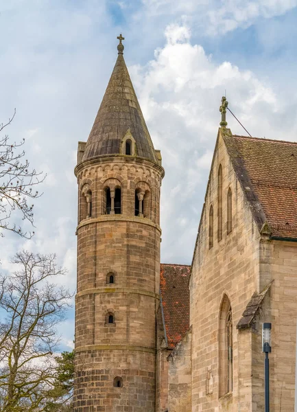 Εκκλησία Πύργο Στη Μονή Lorch Στη Νότια Γερμανία — Φωτογραφία Αρχείου