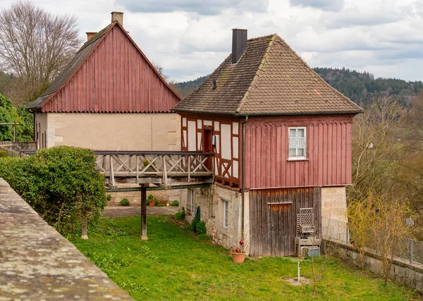 Malá Historická Budova Kolem Kláštera Lorch Jižním Německu — Stock fotografie