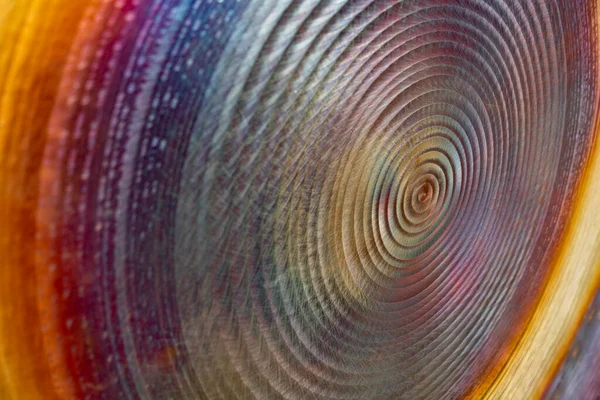 Cadru Complet Captură Abstractă Închidere Unui Gong Asiatic Metalic Colorat — Fotografie, imagine de stoc