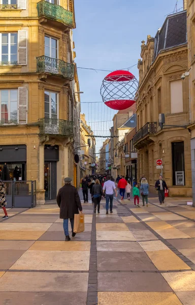 Imponering Stad Som Heter Metz Belägen Regionen Lorraine Frankrike Vintern — Stockfoto