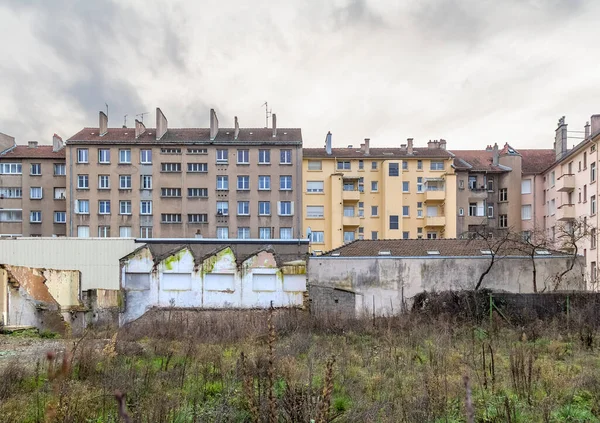 Vecchie Case Appartamenti Una Città Chiamata Metz Situata Nella Regione — Foto Stock