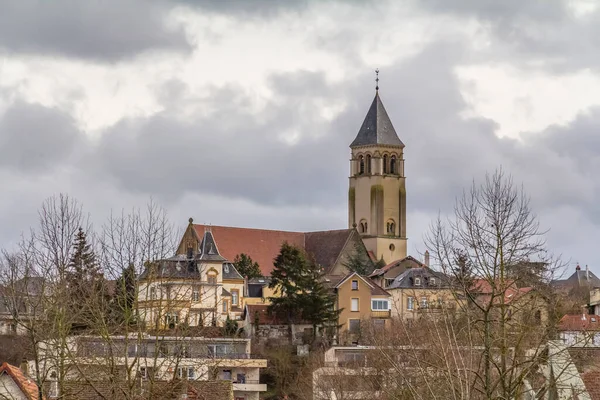 Impresión Una Ciudad Llamada Metz Situada Región Lorena Francia Invierno — Foto de Stock