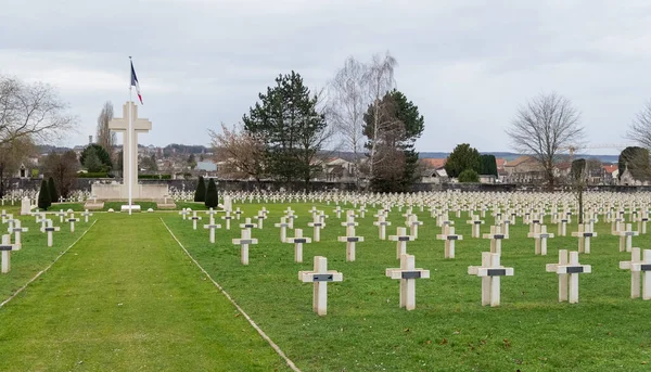 Impressão Torno Cemitério Militar Verdun Uma Grande Cidade Departamento Meuse — Fotografia de Stock