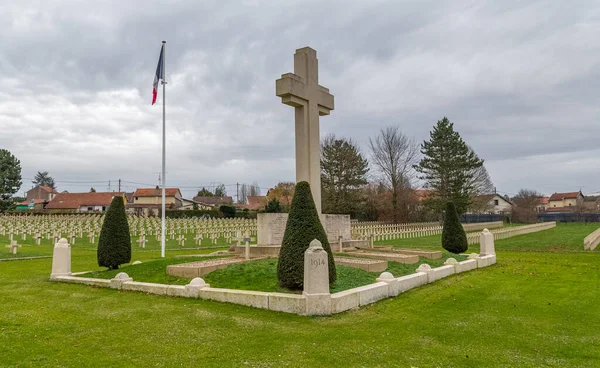 Impressão Torno Cemitério Militar Verdun Uma Grande Cidade Departamento Meuse — Fotografia de Stock