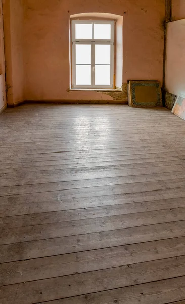 Ιστορικό Δωμάτιο Παράθυρο Και Ξύλινο Πάτωμα Δει Στη Νότια Γερμανία — Φωτογραφία Αρχείου