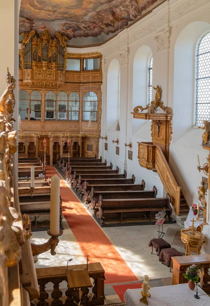 Пейзаж Внутри Церкви Замке Бартенштейн Недалеко Шрозберга Город Районе Schwaebisch — стоковое фото