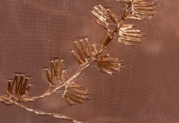 Closeup Shot Some Embroidery Thin Curtain Fabric — Stock Photo, Image