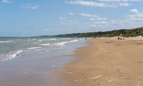 Scenery at Omaha beach which was one of the five areas of the Allied invasion of German-occupied France in the Normandy landings on 6 June 1944