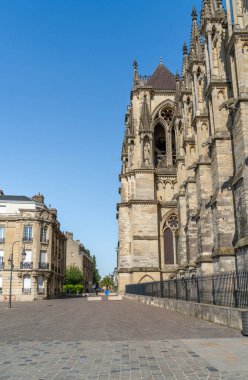 Impression around Reims Cathedral in Reims, the most populous city in the French department of Marne clipart