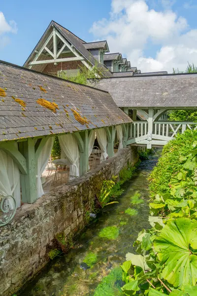 stock image Scenery around river veules in Veules-les-Roses, a commune in the Seine-Maritime department in the Normandy region in northern France