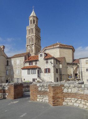 Impression of Trogir, a historic town and harbour on the Adriatic coast in Split-Dalmatia County, Croatia clipart