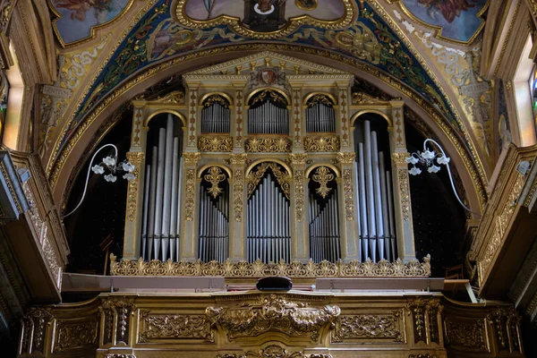 Organ Loft Collegiate Parish Church Paul Shipwreck Valletta Malta — Zdjęcie stockowe
