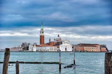 The Island of San Giorgio Maggiore, located in front of St. Mark's Square in Venice, Italy clipart