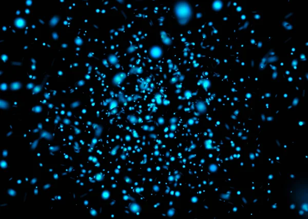 Абстрактний Темний Фон Сяючими Блакитними Частинками — стокове фото