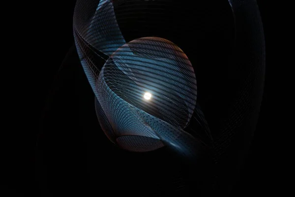螺旋形中美丽的几何彩色抽象图像 星暴动态波 3D渲染图解设计的背景模式 — 图库照片