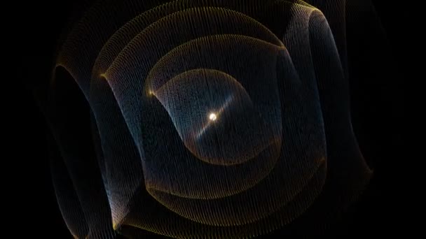 螺旋形中美丽的几何彩色抽象图像 星暴动态波 3D渲染图解设计的背景模式 — 图库视频影像