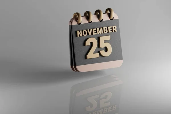 Standing Black Golden Month Lined Desk Calendar Date November Modern — стокове фото