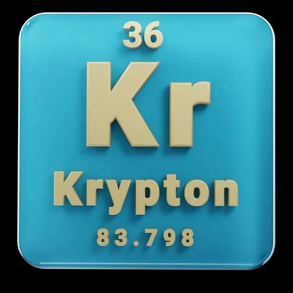 Lindas Ilustrações Abstratas Elemento Krypton Preto Vermelho Tabela Periódica Design — Fotografia de Stock
