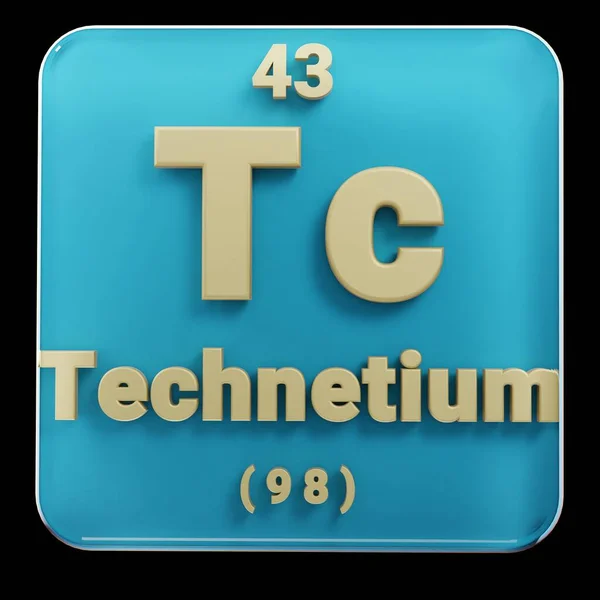 Красиві Абстрактні Ілюстрації Постійний Чорно Червоний Елемент Technetium Періодичної Таблиці — стокове фото