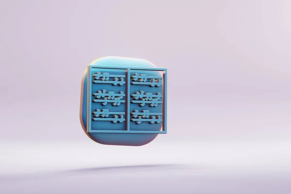 Beautiful Illustration Musical Instrument Blue Classical Music Symbol Icons Bright — Stock fotografie