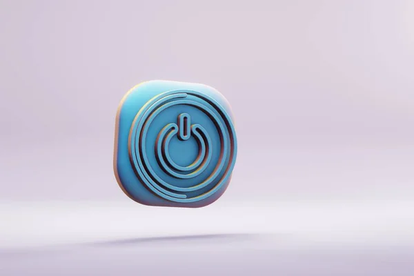 Beautiful Illustration Musical Instrument Blue Power Button Symbol Icons Bright — Stock Fotó