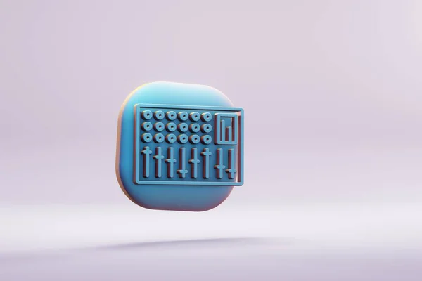 Beautiful Illustration Musical Instrument Blue Mixer Symbol Icons Bright Pink — Stockfoto