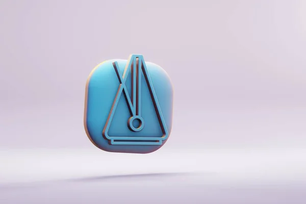 Beautiful Illustration Musical Instrument Blue Big Metronome Symbol Icons Bright — Stock Fotó