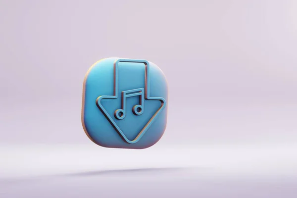 Beautiful Illustration Musical Instrument Blue Download Music Symbol Icons Bright — Stockfoto