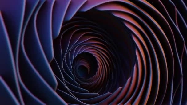 美しい抽象的なカラフルな現代円の背景 スターバーストダイナミックウェーブ 3Dレンダリングイラスト デザインの背景パターン ループ ビデオ — ストック動画