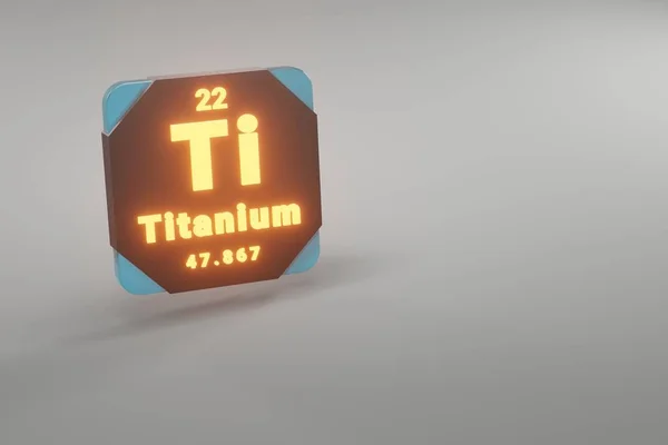 아름다운 추상적 삽화들 주기율표의 티타늄 원소를 줍니다 디자인 렌더링 일러스트 — 스톡 사진
