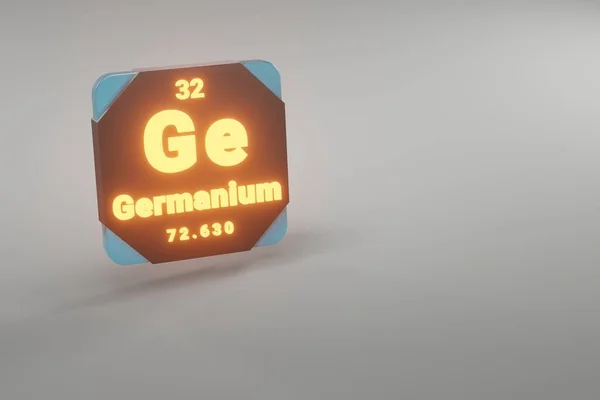 주기율표 게르마늄 원소가 아름다운 추상적 디자인 렌더링 일러스트 — 스톡 사진