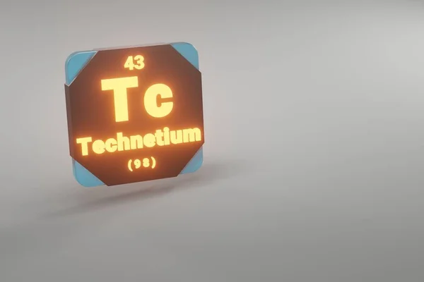 아름다운 추상적 삽화들 주기율표의 테크네튬 원소를 줍니다 디자인 렌더링 일러스트 — 스톡 사진