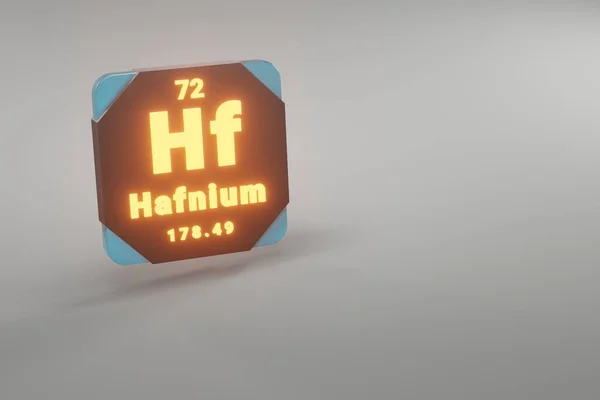 아름다운 추상적 삽화들 주기율표의 하프늄 원소를 줍니다 디자인 렌더링 일러스트 — 스톡 사진