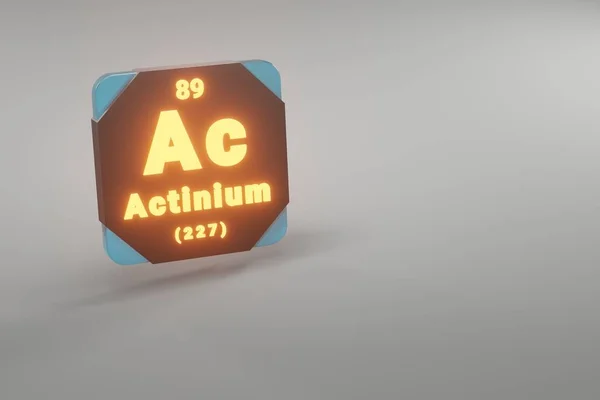 아름다운 추상적 삽화들이 주기율표의 악티늄 원소를 줍니다 디자인 렌더링 일러스트 — 스톡 사진