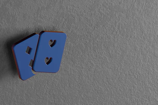 Чудові Абстрактні Ілюстрації Blue Pair Cards Символізують Ікони Стіні Ілюстрації — стокове фото