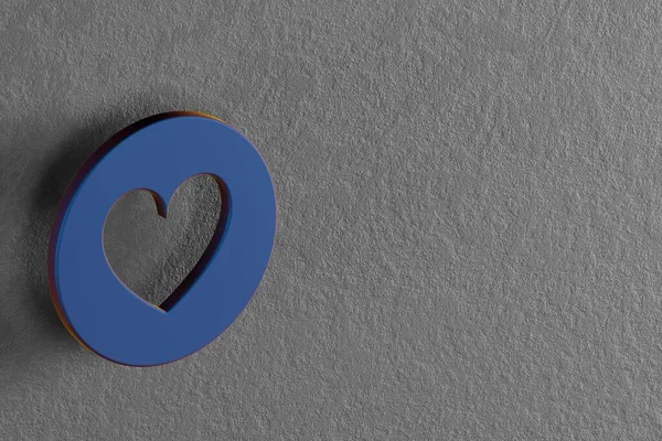 Ilustrasi Abstrak Yang Indah Simbol Blue Hearts Token Pada Latar — Stok Foto