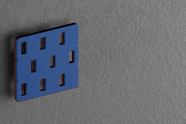 Piękne Abstrakcyjne Ilustracje Blue Poker Tokeny Symbole Ikon Tle Ściany — Zdjęcie stockowe