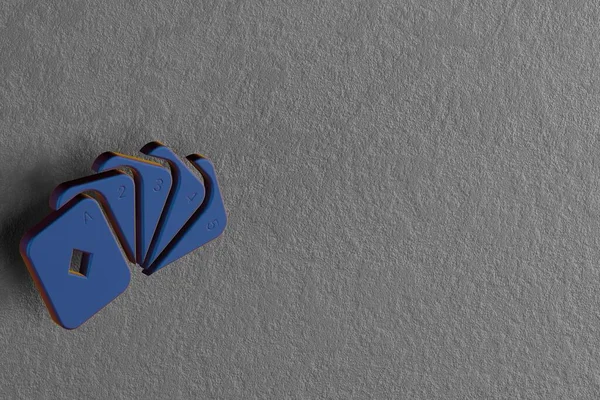 Krásné Abstraktní Ilustrace Blue Straight Poker Symbol Ikony Pozadí Zdi — Stock fotografie