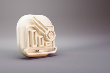 Beautiful abstract illustrations Cryptocurrency Statistics symbol icons on a wonderful background. 3d rendering illustration. Background pattern for design.	