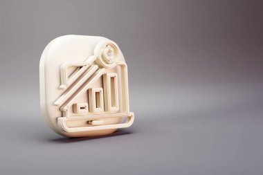 Beautiful abstract illustrations Blockchain Statistics symbol icons on a wonderful background. 3d rendering illustration. Background pattern for design.	