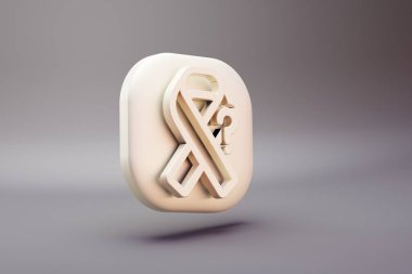 Beautiful illustration healthy  Gold HIV Inconclusive symbol icons on a bright pink  background. 3d rendering illustration. Background pattern for design.	