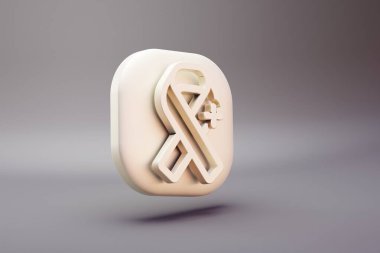 Beautiful illustration healthy  Gold HIV Inconclusive symbol icons on a bright pink  background. 3d rendering illustration. Background pattern for design.	